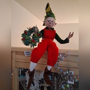 Adorable Christmas Elf Display Doll New w Tag 17"